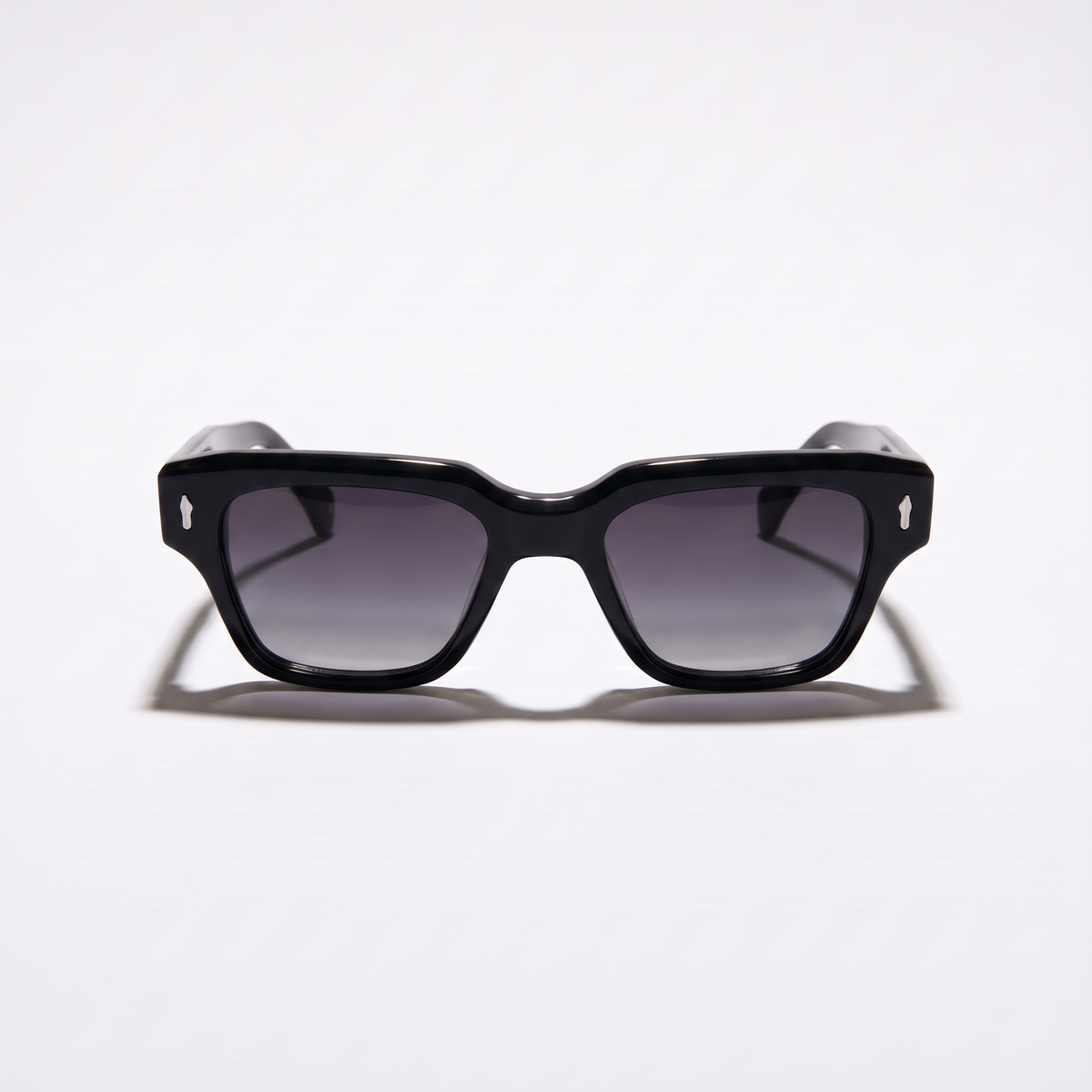 Lunettes de soleil wayfarer noires OZOURI Casablanca - vue de face